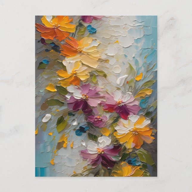 Abstrakt Flowers Vykort (Framsida)