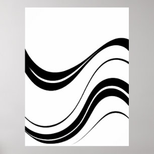 Abstrakt Flowing Linjer Art Modern minimalist Poster