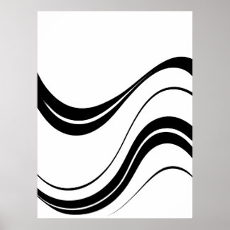 Abstrakt Flowing Linjer Art | Modern minimalist Poster