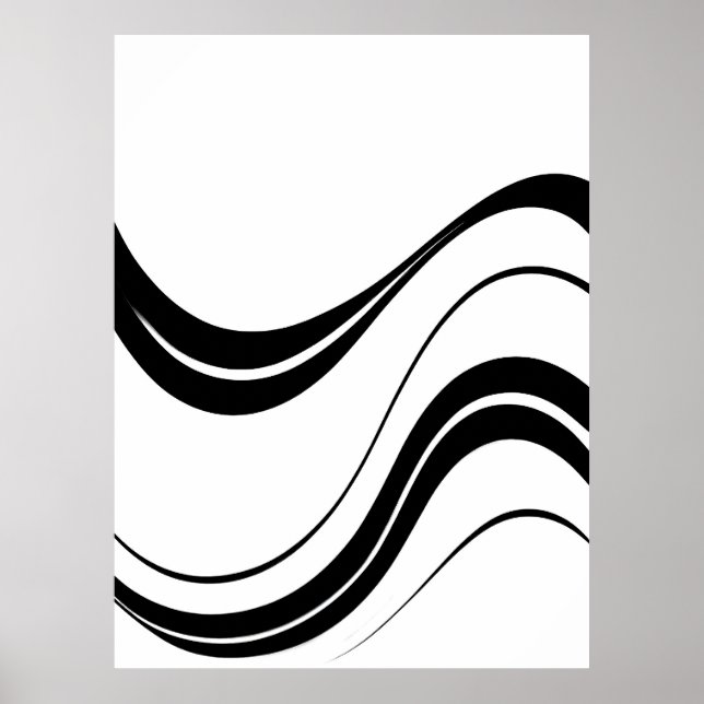 Abstrakt Flowing Linjer Art | Modern minimalist Poster (Framsidan)