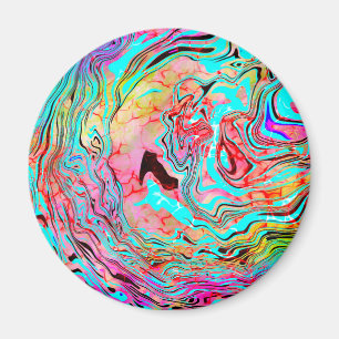 Abstrakt Fluid Art Magnet