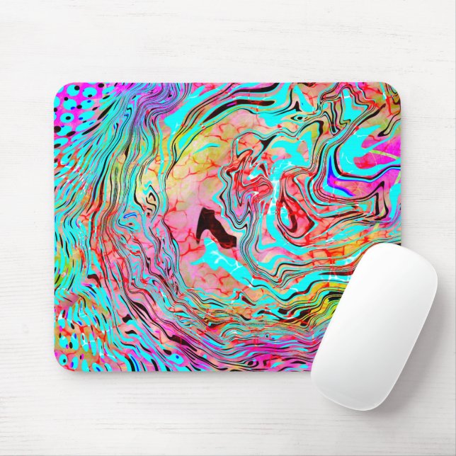 Abstrakt Fluid Art Musmatta (Med mus)