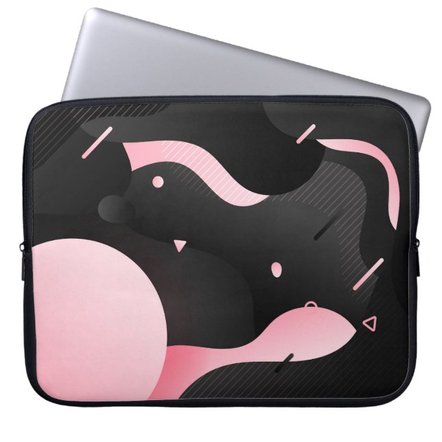 Abstrakt Fluid Dynamic Wave Shape Laptop Fodral (Framsidan)
