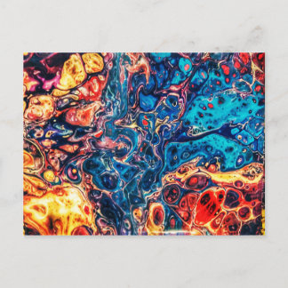 Abstrakt fluid konst vykort