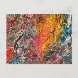Abstrakt fluid konst vykort