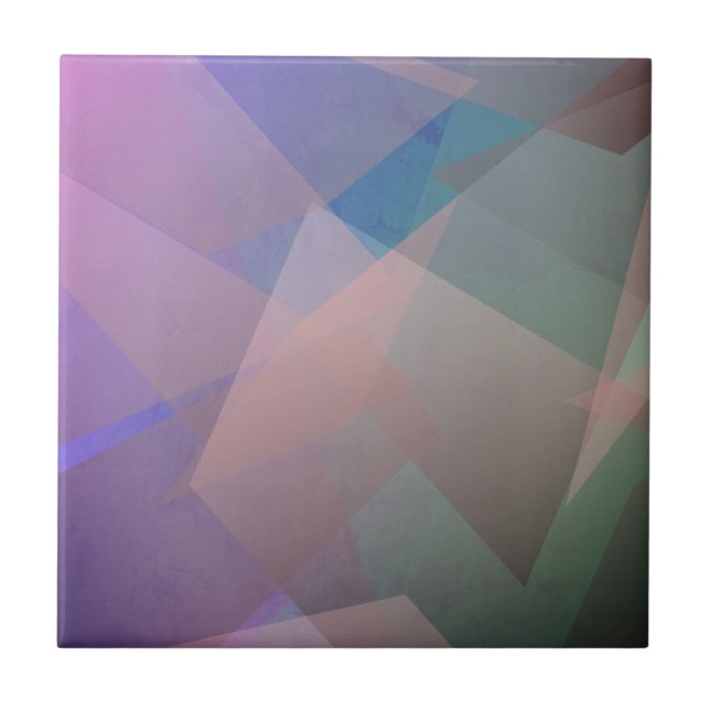 Abstrakt Flygpartiklar | Geometriska former Kakelplatta (Framsidan)