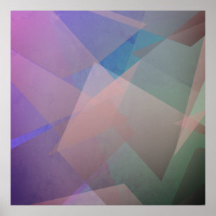 Abstrakt Flygpartiklar Geometriska former Poster