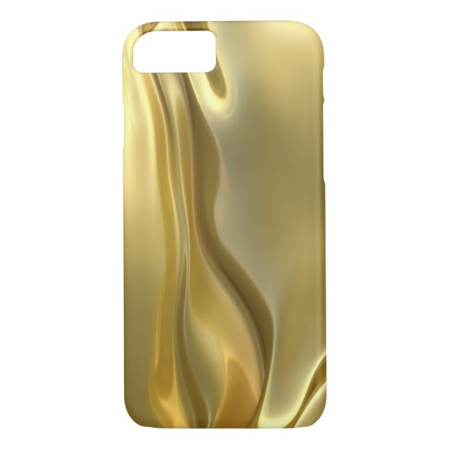 abstrakt flytande guld satin Case-Mate iPhone skal (Baksida)