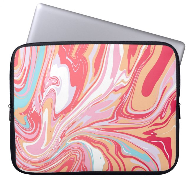 Abstrakt flytande marmor eller epoxy trending back laptop fodral (Framsidan)