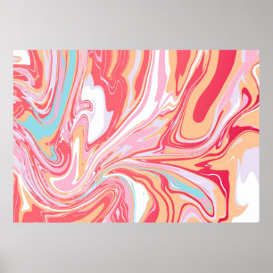 Abstrakt flytande marmor eller epoxy trending back poster