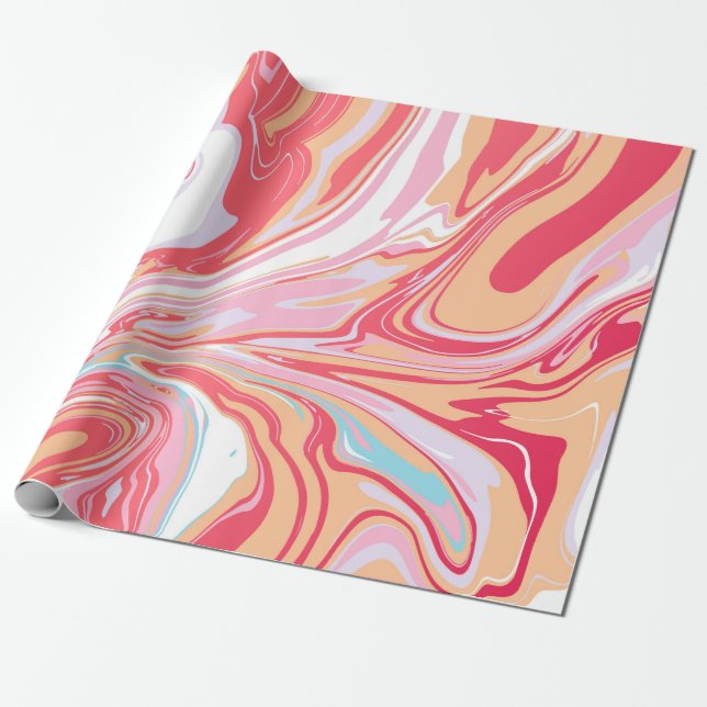 Abstrakt flytande marmor eller epoxy trending back presentpapper (Utrullad)