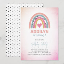 Abstrakt Födelsedagsfest för Rainbow Girls 1 år