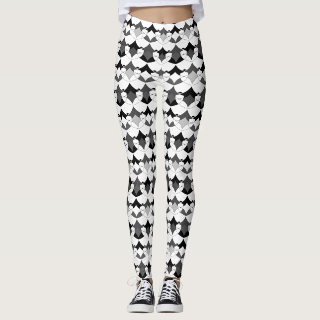 Abstrakt folk african ethno leggings (Framsida)