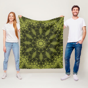 Abstrakt folk mandala ethno fleecefilt