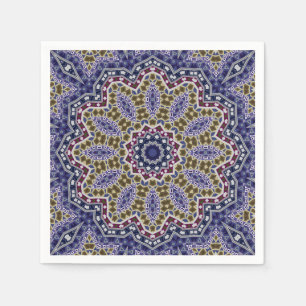 Abstrakt folk mandala ethno pappersservett