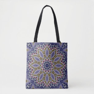 Abstrakt folk mandala ethno tygkasse
