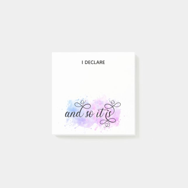 *~* Abstrakt för anhållan om bekräftelse Blob I DE Post-it Block (Framsida)