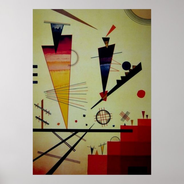 Abstrakt för att måla Kandinsky Merry Structure Poster (Framsidan)