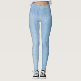 Abstrakt för blå vattenfärg leggings