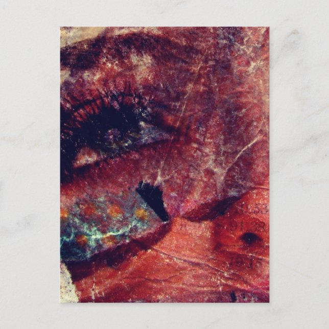 Abstrakt för blandade media i Ansikte Vykort (Framsida)