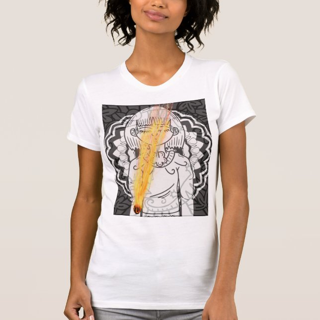 abstrakt för blåskjorta asteroid t shirt (Framsida)