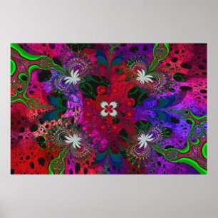 Abstrakt för Blommigt av stoppsida Poster