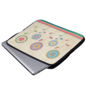Abstrakt för Blomsterträdgård av retro-vektor för  Laptop Fodral