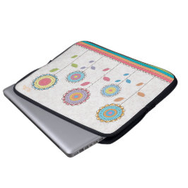 Abstrakt för Blomsterträdgård av retro-vektor för  Laptop Sleeve