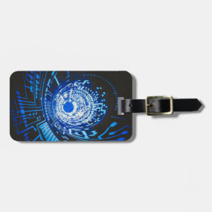 Abstrakt för Blue Circuit Board Bagagebricka