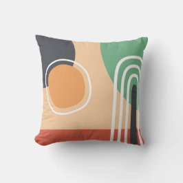 Abstrakt för bohemiansk konst, regnbåge och sol kudde