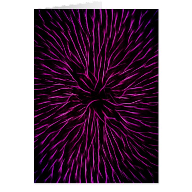 Abstrakt för Bright Funky Shock rosa Firecracker OBS Kort (Framsidan)