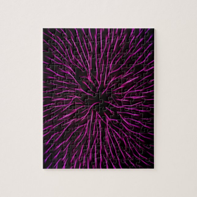 Abstrakt för Bright Funky Shock rosa Firecracker Pussel (Vertikal)