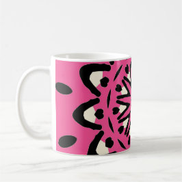 Abstrakt för Bright Rosa Design Artwork Coffee Mug Kaffemugg