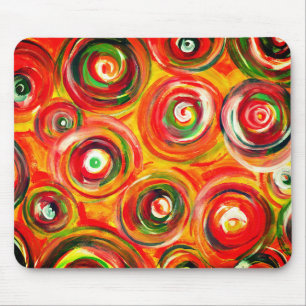 Abstrakt för Bright Warm Circles and Swirls Origin Musmatta