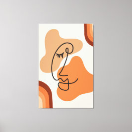 Abstrakt för brun, Orange och rödfet illustration Canvastryck