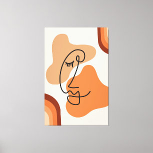 Abstrakt för brun, Orange och rödfet illustration Canvastryck
