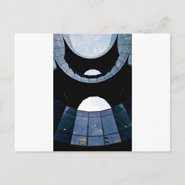 abstrakt för byggnad i sydbank London Vykort (Framsida)