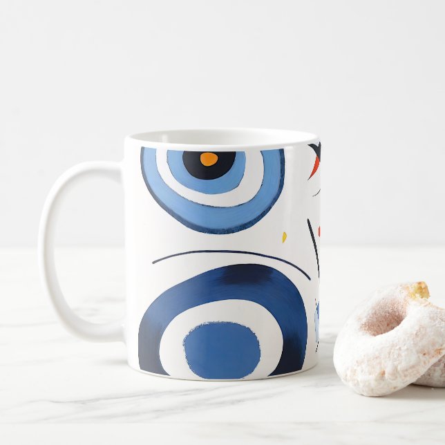 Abstrakt för cirkulär dimensionsavvikelse kaffemugg (Med munk)