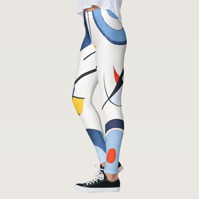 Abstrakt för cirkulär dimensionsavvikelse leggings (Vänster)