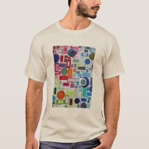 abstrakt för Collage för 60-taldisko Retro mosaisk T Shirt