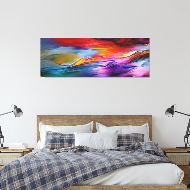 abstrakt för Contemporary av "kromatiska valutor" Canvastryck (Insitu (sovrum))