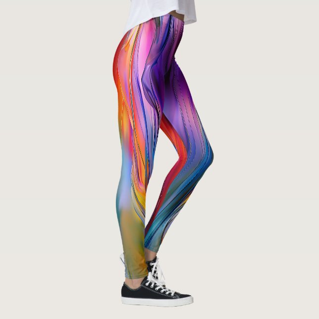 abstrakt för Contemporary av "kromatiska valutor" Leggings (Höger)