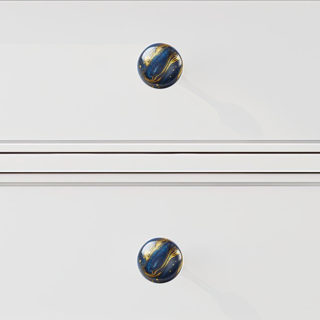 Abstrakt för dekorativ marin marin blå Guld Knopp (Skapare uppladdad)