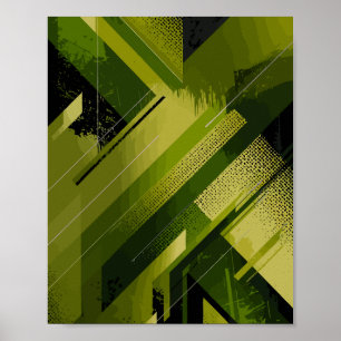 Abstrakt för dynamisk Grönt - bakgrund Poster