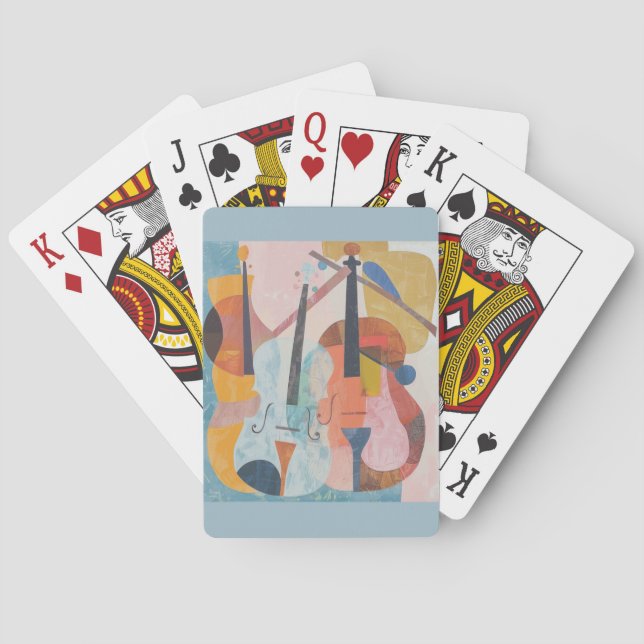Abstrakt för färgad Dubbla Bass Casinokort (Baksidan)