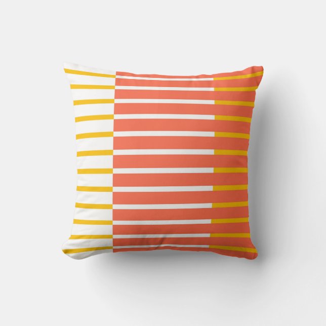 Abstrakt för färgad Rand Art Design Pillow Kudde (Framsida)