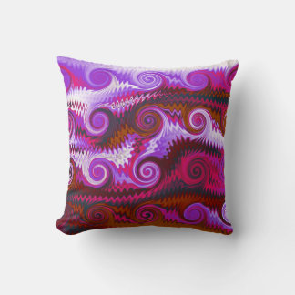 Abstrakt för färgad Retro Swirl Art Design Kudde