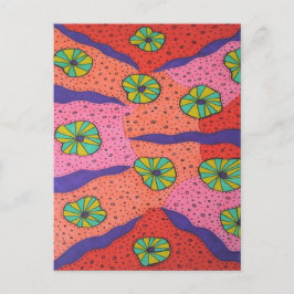 Abstrakt för färgämnen vykort