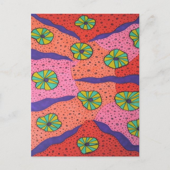 Abstrakt för färgämnen vykort (Framsida)