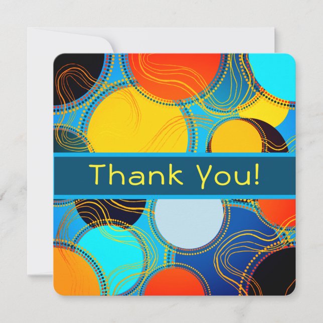 Abstrakt för färgåterställande av roligt anpassa tack kort (Framsida)